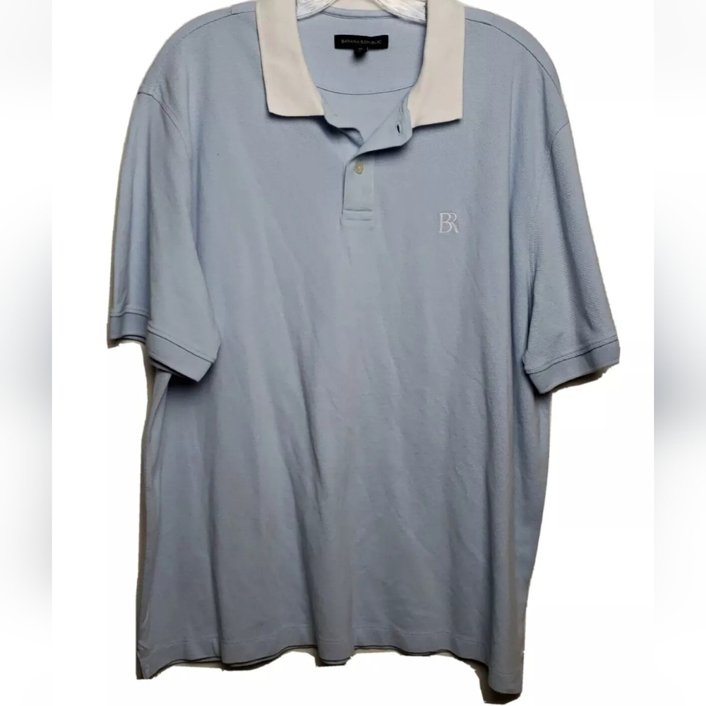 Banana Republic Men Blue New no tag Embroidered Short Sleeve XL Logo